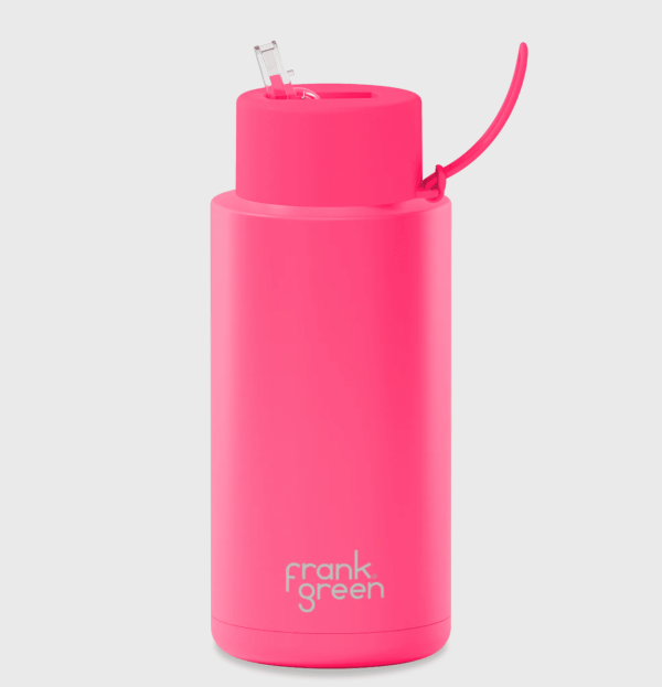Neon Pink Reusable Bottle, 34oz.